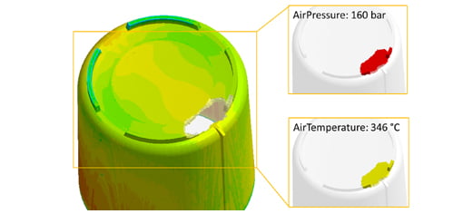 To minimize part defects caused by air entrapments