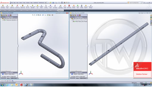 Tube bending CAD/CAM software also accommodates laser tube cutting