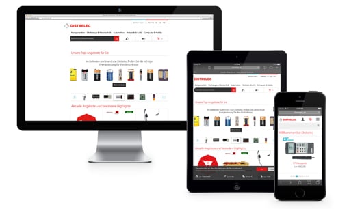 Distrelec with new online shop in responsive design