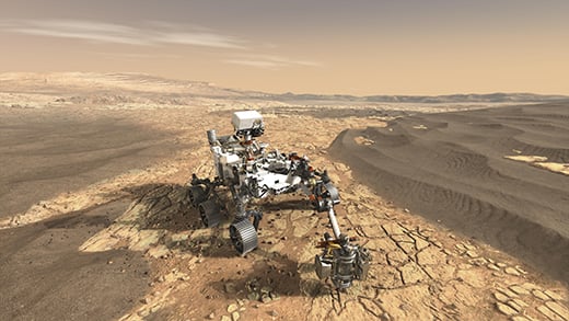 SKF bearings help Mars Rover collect rock and regolith samples on the planet's surface