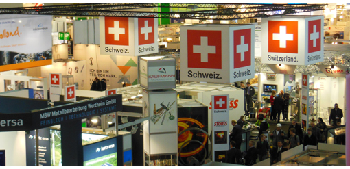 Official visit to the Swiss booths (Halle 2 and 4) @Hannover Messe