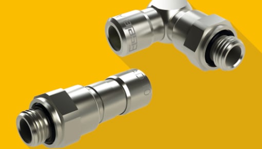 Rotary connector for rotating components: Eisele offers new practical connector from Basicline push-in fitting