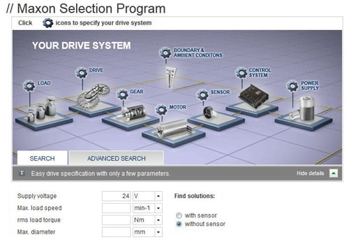 Drive selection on the Internet 